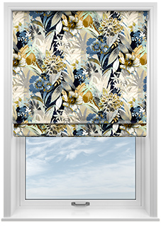 Bali, Navy - Twist&Fit Roman Blind